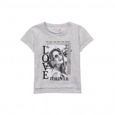 10KTEE 4J: Grey Marl Love Forever T-Shirt (3-8 Years)
